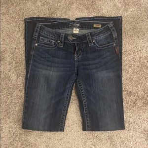 Boot cut silver jeans